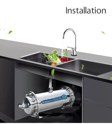 ROHS FDA Ultrafiltration ตัวกรองที่อยู่อาศัยสแตนเลสตัวกรองคอมโพสิตในครัวในครัวเรือน